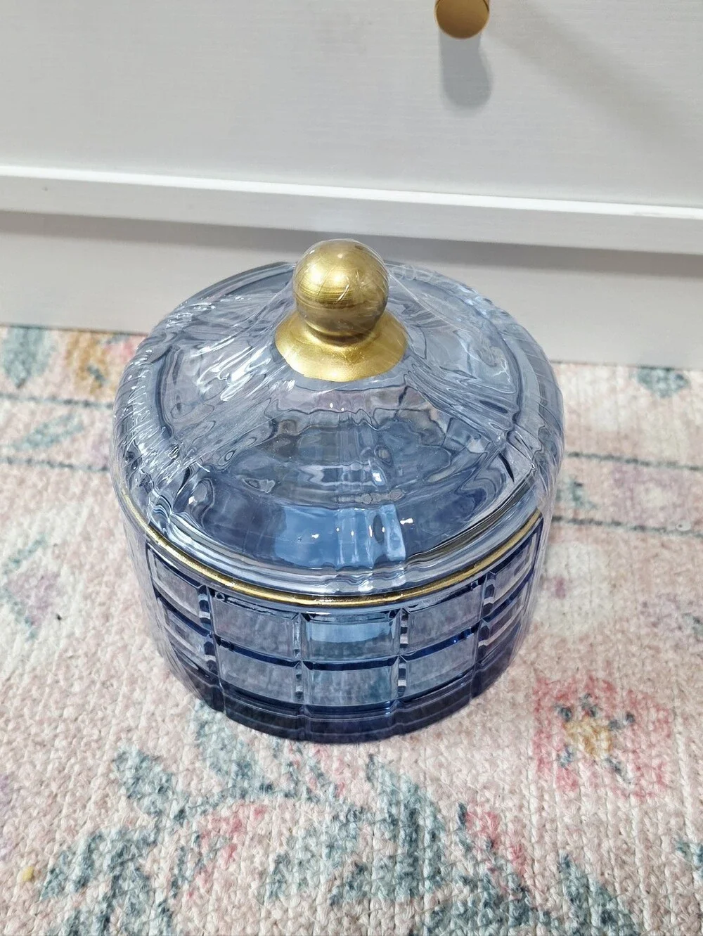 Target Bullseye Playground 2026 Glass Lidded Trinket Box - Blue